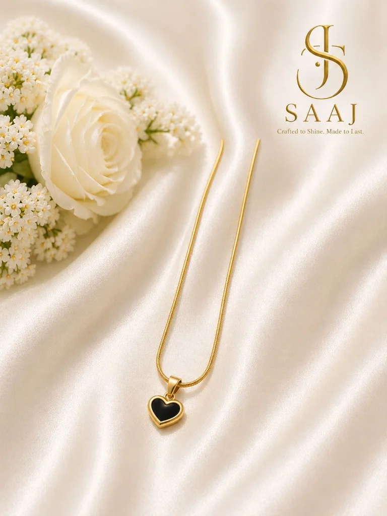 Onyx Heart Necklace