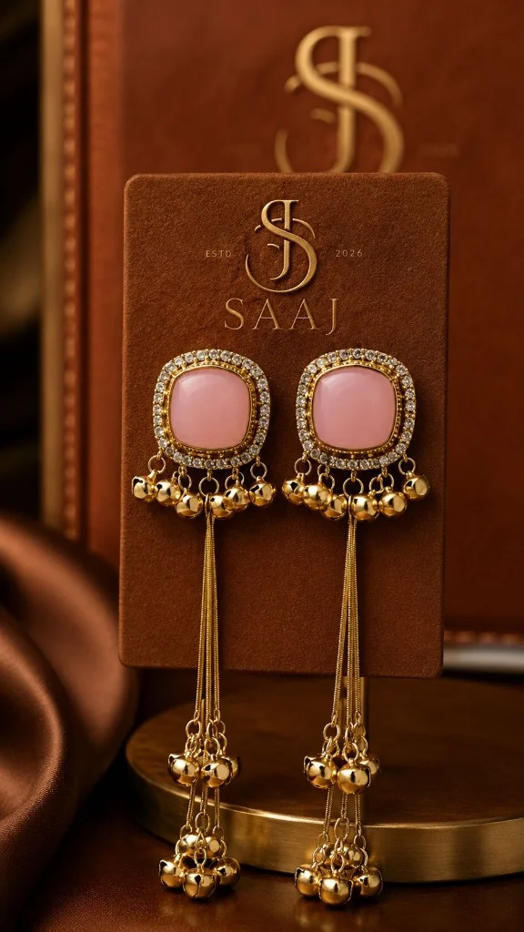 Blushing Pink Royal Jhumkas