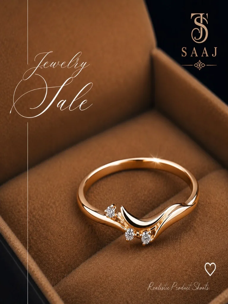 Graceful Wavy Diamond Ring